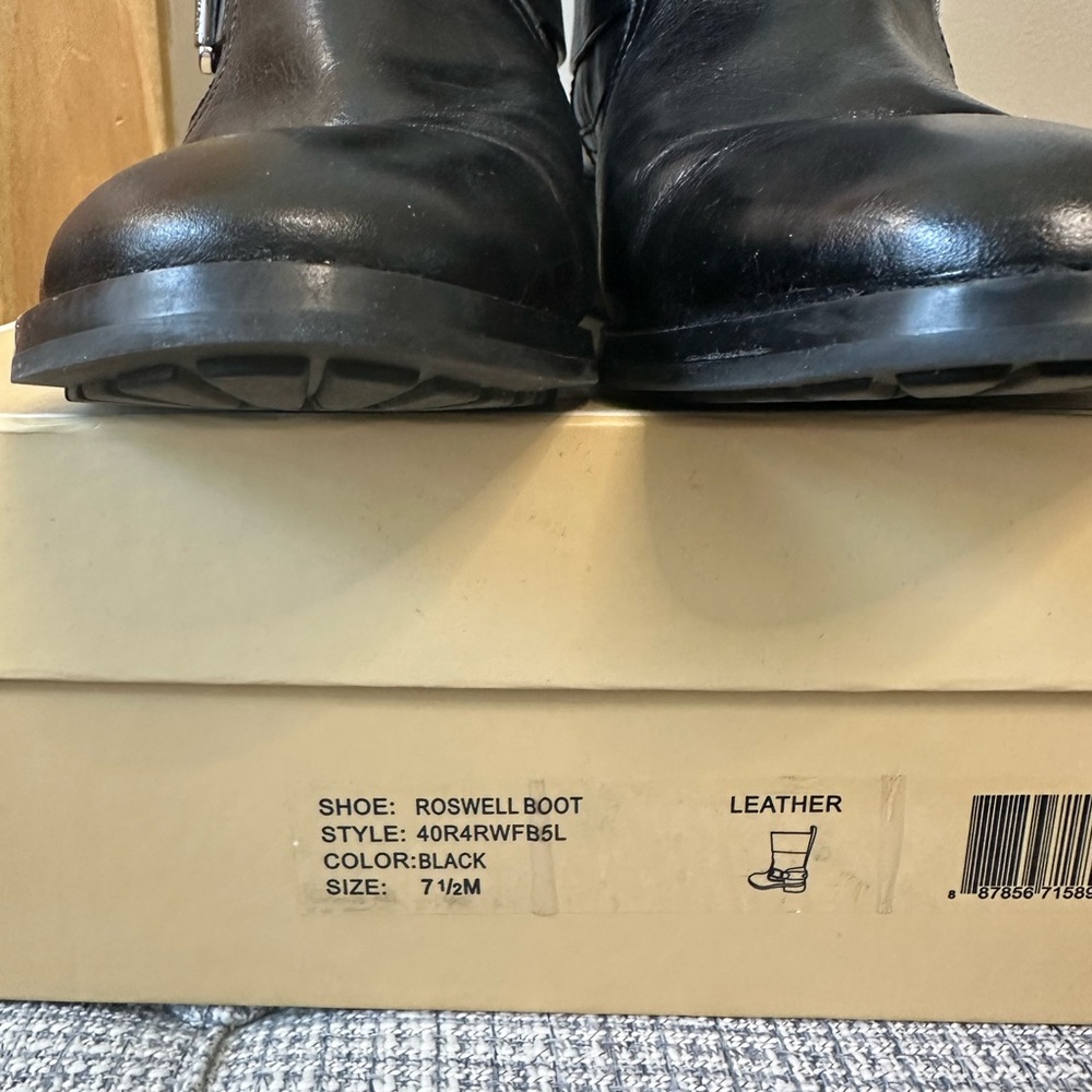Michael Kors Black Leather Ankle Boots - Picture 10 of 10